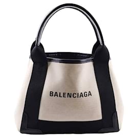 Balenciaga-Sac Navy cabas en cuir-Noir