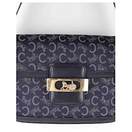 Céline-Sac Triomphe Vintage en cuir-Bleu Marine