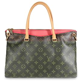 Louis Vuitton-Louis Vuitton Litchi Monogram Canvas Pallas-Pink
