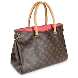 Louis Vuitton-Louis Vuitton Litchi Monogram Toile Pallas-Rose