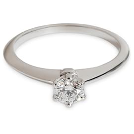 Tiffany & Co-Bague de fiançailles Tiffany Solitaire en platine E VVS1 0,32 CTW-Autre