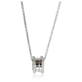 Bulgari-Collier de mode BVLGARI B.zero1 en or blanc 18 carats 0,38 CTW-Autre