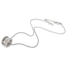 Bulgari-Collier de mode BVLGARI B.zero1 en or blanc 18 carats 0,38 CTW-Autre