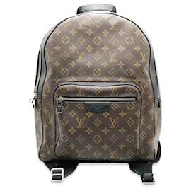 Louis Vuitton-Sac à dos Josh Monogram Macassar Louis Vuitton-Marron,Noir