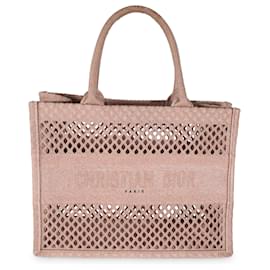 Christian Dior-Tote moyen en toile brodée en mesh Christian Dior-Beige