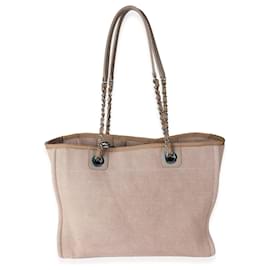 Chanel-Sac Deauville petit en toile beige Chanel-Beige