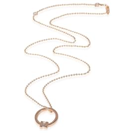 Tiffany & Co-Pendentif en diamant Tiffany T en or rose 18k 0,06 CTW de Tiffany & Co.-Autre