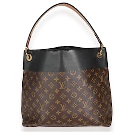 Louis Vuitton-Hobo Tuileries en toile monogramme noir Louis Vuitton-Marron,Noir