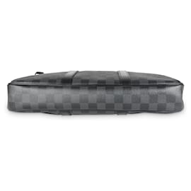 Louis Vuitton-Porte-documents de voyage PM en toile Damier Graphite Louis Vuitton-Marron,Noir