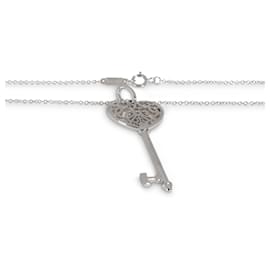 Tiffany & Co-Pendentif Clé de Mode Tiffany & Co. en or blanc 18k 0,05 CTW-Autre