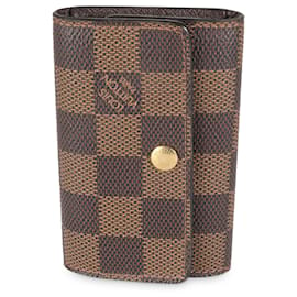 Louis Vuitton-Porte-clés 6 clés en toile Damier Ebene Louis Vuitton-Marron