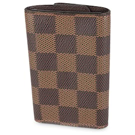 Louis Vuitton-Porte-clés 6 clés en toile Damier Ebene Louis Vuitton-Marron