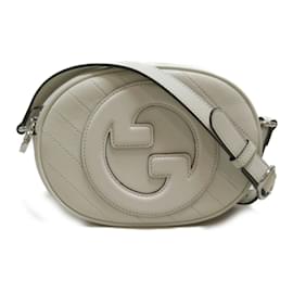 Gucci-Sac à épaule en cuir blanc Gucci-Blanc