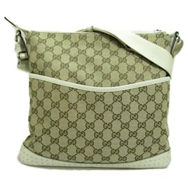 Gucci-Sac à épaule Gucci beige et blanc-Blanc,Beige