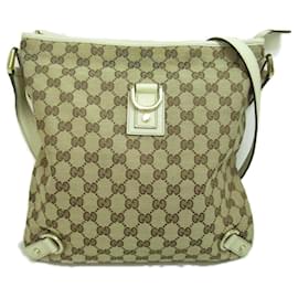 Gucci-Sac à épaule Gucci GG Canvas-Blanc,Beige