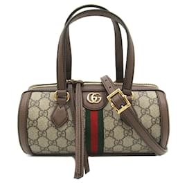 Gucci-Sac Boston Small Ophidia de GUCCI-Marron