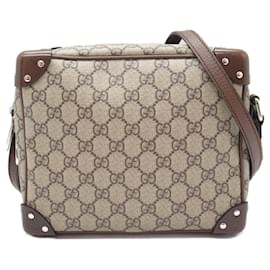 Gucci-Sac à épaule Gucci GG Supreme-Beige,Marron foncé