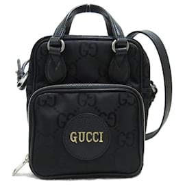 Gucci-Sac à épaule en nylon noir Gucci-Noir