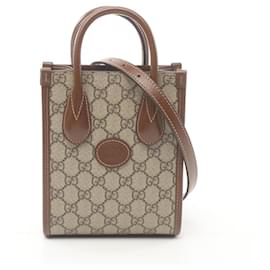 Gucci-Sac fourre-tout Gucci GG Supreme-Marron,Beige