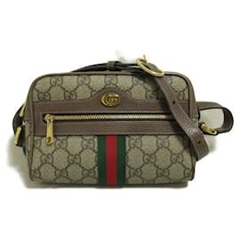 Gucci-Sac à épaule Gucci en beige et marron-Marron,Beige