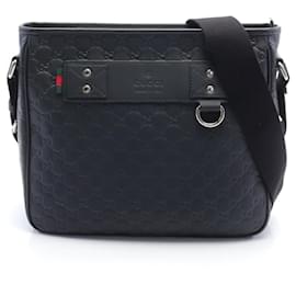 Gucci-Sac à épaule Guccissima de Gucci-Noir