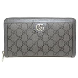 Gucci-Portefeuille long Gucci GG Marmont gris-Marron