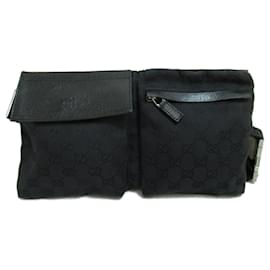 Gucci-Sac banane Gucci en toile GG noire-Noir