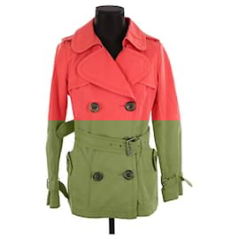 Burberry-Cotton trench coat-Red
