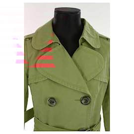 Burberry-Cotton trench coat-Red