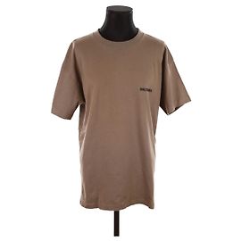 Balenciaga Camiseta de algodón Castaño