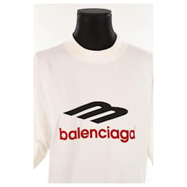 Balenciaga-T-shirt en coton-Blanc