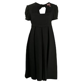 Schwarzes geprägtes Kleid von Romeo Gigli Schwarz