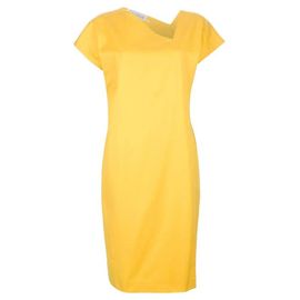 Vestido de algodón amarillo Gianni Versace Amarillo