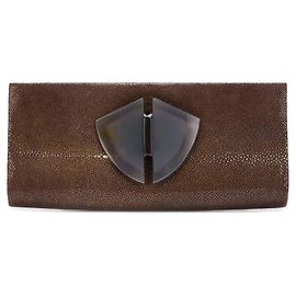 Giorgio Armani Braune Leder-Clutch - 2000er Braun