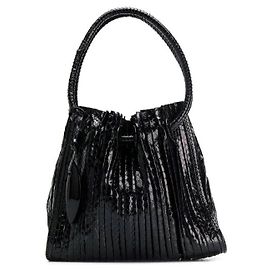 Borsa in pelle di serpente nera Giorgio Armani - anni 2000 Nero