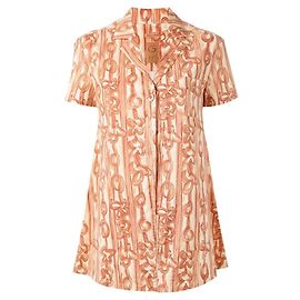 Camicia stampata floreale Romeo Gigli - anni 2000 Rosa
