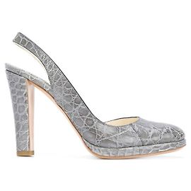 Jil Sander Grey Leather Pumps - 2000s Grey