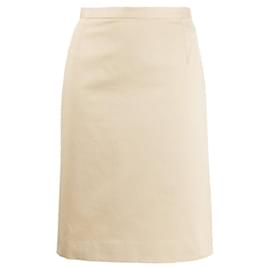Dolce & Gabbana-Dolce & Gabbana Beige Cotton Skirt-Beige