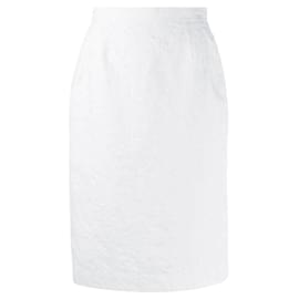 Falda de algodón blanco Lanvin Blanco