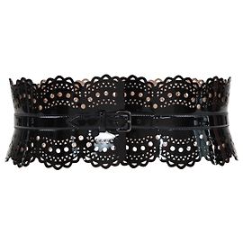 Alaïa Cinto largo Alaia Black Bustier Preto