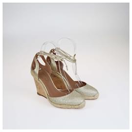 Aquazzura-AQUAZZURA Espadrilles T.EU  Leather-Golden