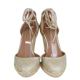 Espadrilles AQUAZZURA T.EU Cuir Doré