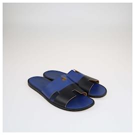 Hermès-HERMES Flats T.EU  Leather-Black