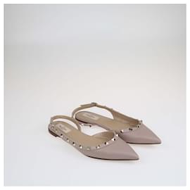 Valentino-Ballerines Slingback Rockstud Beige Valentino-Beige