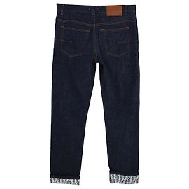 Christian Dior Pantaloni slim in denim obliquo jacquard blu scuro Dior Blu