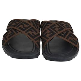 Fendi-FENDI Flats T.EU  Cloth-Brown