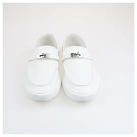 Hermès-HERMES Trainers T.EU  Leather-White