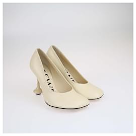 Loewe-Loewe Beige Toy Pompes à Talons en Forme de Pétale-Beige