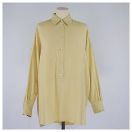 LORO PIANA Tops T.FR Seda Amarillo