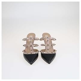 Valentino-Mules pointues Valentino Noir/Rose Ancien Rockstud-Noir